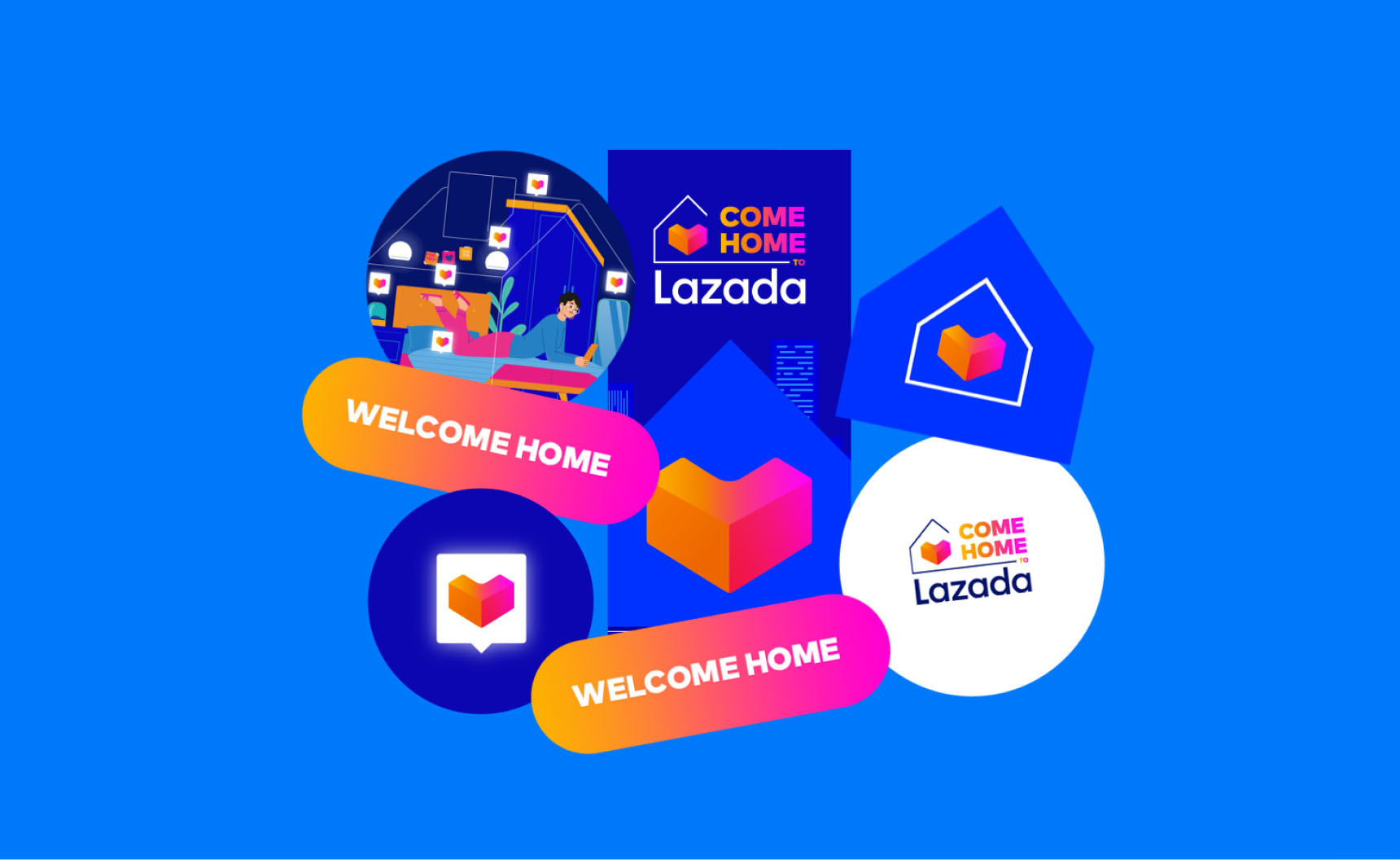 Come Home to Lazada Stickers