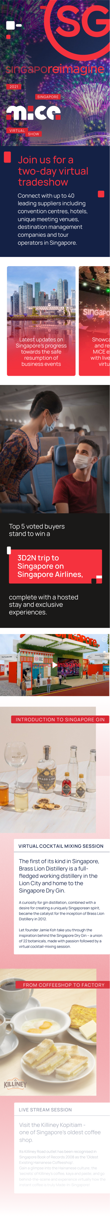 SingapoReimagine MICE Virtual Show EDM Mobile