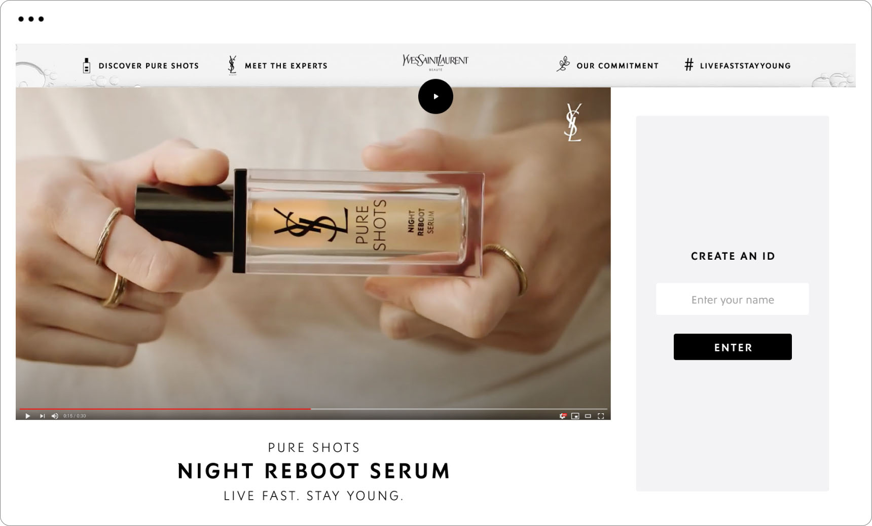 YSL Pure Shots Night Reboot Serum